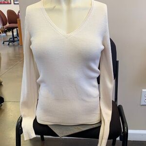 Classic Cream V-Neck Sweater